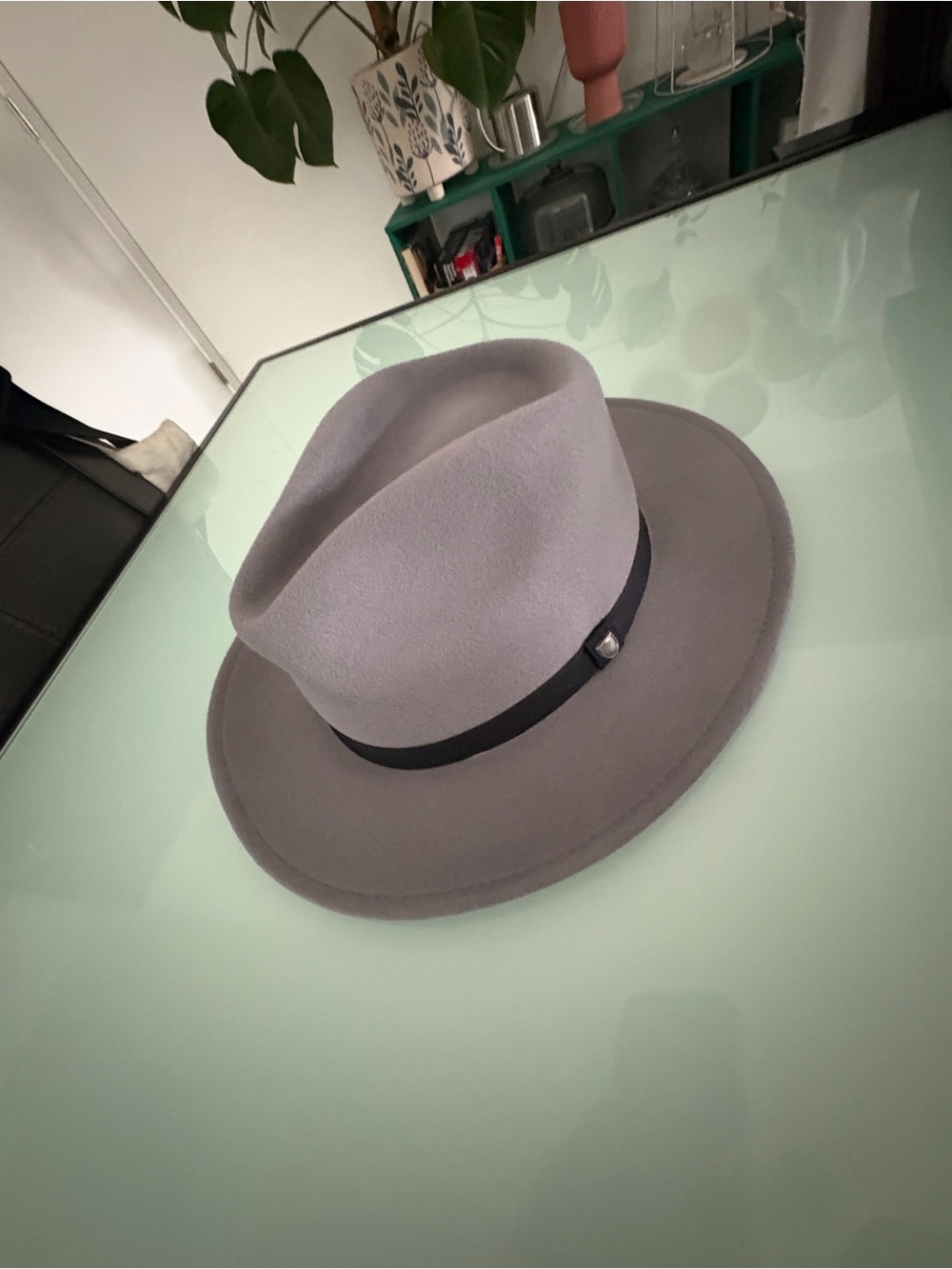 Brixton Gray Felt Fedora with Black Band